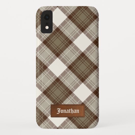 Brown Scottish Tartan Plaid Pattern Gift Case-Mate iPhoneケース (裏面)