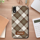 Brown Scottish Tartan Plaid Pattern Gift Case-Mate iPhoneケース