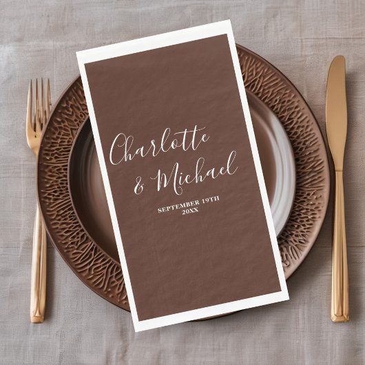 Brown Scriptミニマル結婚リスト