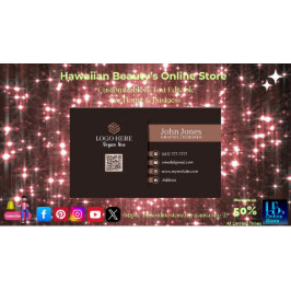 Brown Sepia QRコード名刺24パック100 名刺