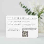 Brown Simple Wedding Invitation Details Card 出欠カード (スタンド正面)