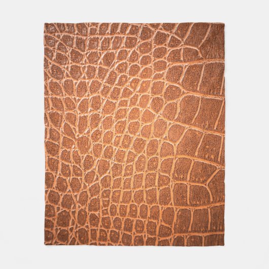 Brown skin leather texture use for background フリースブランケット (正面)