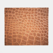 Brown skin leather texture use for background フリースブランケット (正面(横))