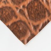 Brown skin leather texture use for background フリースブランケット (角)