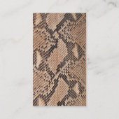 Brown SnakeskinファッションコンサルタントStylist 名刺 (裏面)