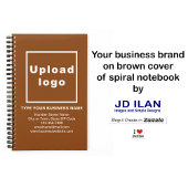 Brown Spiral Notebook上のビジネスブランド ノートブック