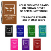 Brown Spiral Notebook上のビジネスブランド ノートブック