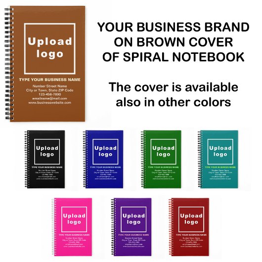 Brown Spiral Notebook上のビジネスブランド ノートブック