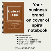 Brown Spiral Notebook上のビジネスブランド ノートブック