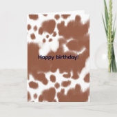 Brown spotted cow hide カード (正面)