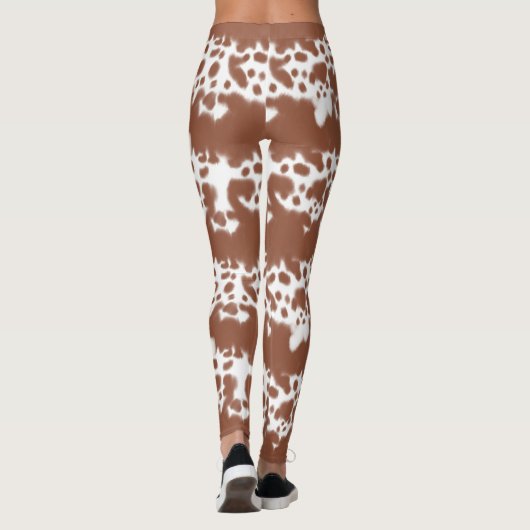 Brown spotted cow hide レギンス (裏面)
