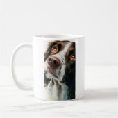 Brown springer spaniel portrait コーヒーマグカップ (左)