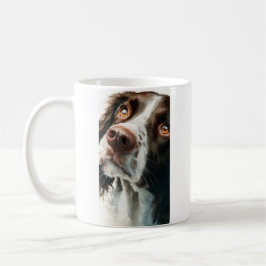 Brown springer spaniel portrait コーヒーマグカップ