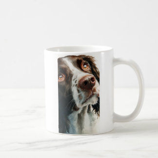 Brown springer spaniel portrait コーヒーマグカップ