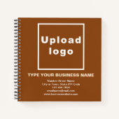 Brown Square Spiral Notebook上のビジネスブランド ノートブック (正面)