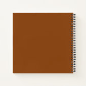 Brown Square Spiral Notebook上のビジネスブランド ノートブック (裏面)