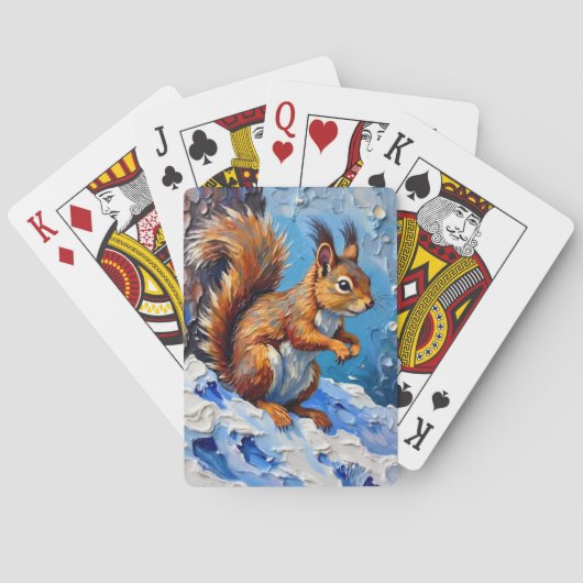 Brown Squirrel in the Snow トランプ (裏面)