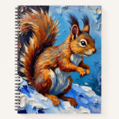 Brown Squirrel in the Snow ノートブック (正面)