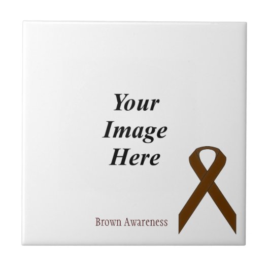 Brown Standard Ribbon by Kenneth Yoncich タイル (正面)