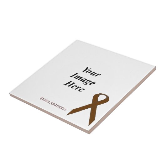 Brown Standard Ribbon by Kenneth Yoncich タイル (側面)
