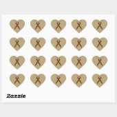 Brown Standard Ribbon by Kenneth Yoncich ハートシール (シート)
