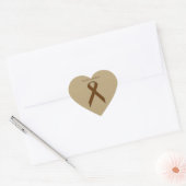 Brown Standard Ribbon by Kenneth Yoncich ハートシール (封筒)