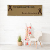 Brown Standard Ribbon by Kenneth Yoncich 横断幕 (インサイチュ)