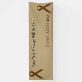 Brown Standard Ribbon by Kenneth Yoncich 横断幕 (縦)