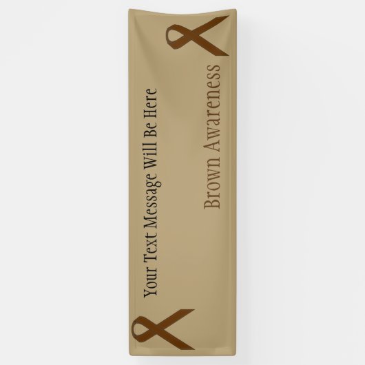Brown Standard Ribbon by Kenneth Yoncich 横断幕 (縦)