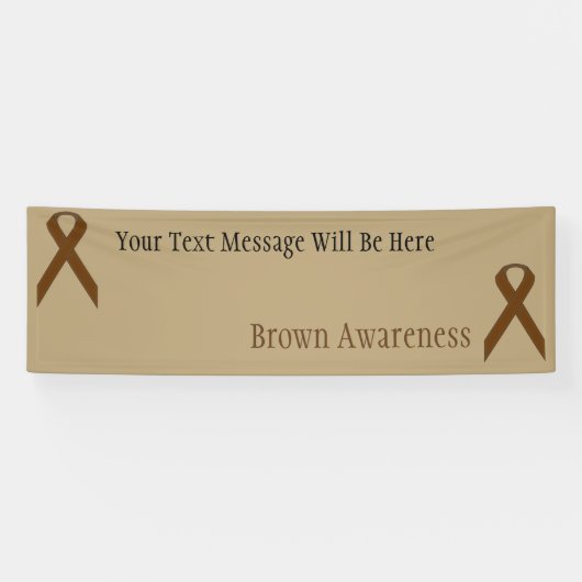 Brown Standard Ribbon by Kenneth Yoncich 横断幕 (横)