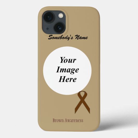 Brown Standard Ribbon Tmpl by Kenneth Yoncich Case-Mate iPhoneケース (裏面)