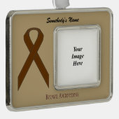 Brown Standard Ribbon Tmpl(H-O) by Kenneth Yoncich シルバープレートフレームオーナメント (右)