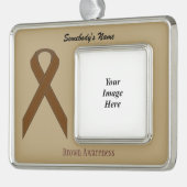 Brown Standard Ribbon Tmpl(H-O) by Kenneth Yoncich シルバープレートフレームオーナメント (左)