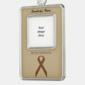 Brown Standard Ribbon Tmpl (V-O)by Kenneth Yoncich シルバープレートフレームオーナメント (左)