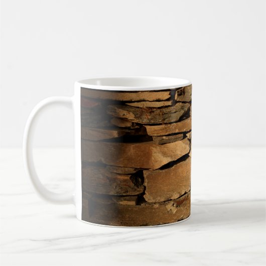 Brown stone wall コーヒーマグカップ (左)