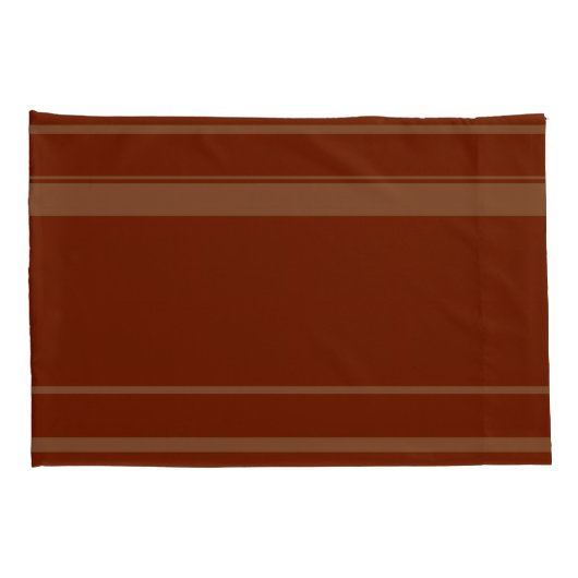 Brown Stripe Pattern Pillowcase 枕カバー (裏面-右)
