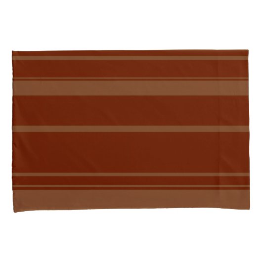 Brown Stripe Pattern Pillowcase 枕カバー (正面右)