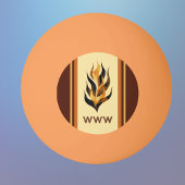 Brown Stripes and Orange Dragon Flames Monogram 卓球ボール