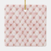 Brown Stripes Globe World セラミックオーナメント (裏面)