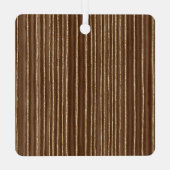 Brown Stripes Gold Ornament Christmas Cupcake メタルオーナメント (裏面)