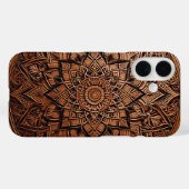 Brown Stylish Mandala Phone Case  Case-Mate iPhoneケース (裏面 (横))