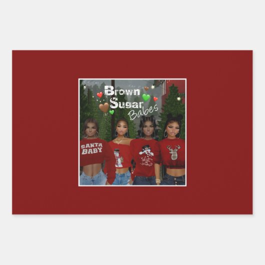 Brown Sugar Babes Gift Wrap 15 ラッピングペーパーシート (正面)