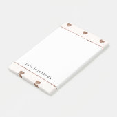 Brown Sugar Blush Pink Glitter Hearts ポストイット (アングル)