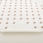 Brown Sugar Glitter Hearts Love Valentine's シェルパブランケット (3/4)