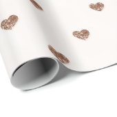 Brown Sugar Glitter Hearts Love Valentine's ラッピングペーパー (ロールコーナー)