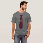 Brown Tartan Necktie T-Shirt w/Badge Tシャツ (正面フル)