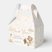 Brown Teddy Bear Airplane Favor Box フェイバーボックス (正面サイド)