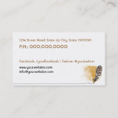 Brown/terracotta Aztec Feather 名刺 (裏面)