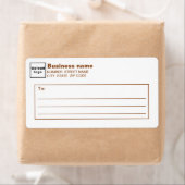 Brown Text Business Shipping Label ラベル (インサイチュ)