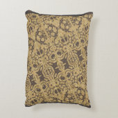 Brown Textured Multi pattern Design アクセントクッション (裏面(縦))